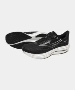 scarpe uomo running mizuno wave rider 29 black white 6